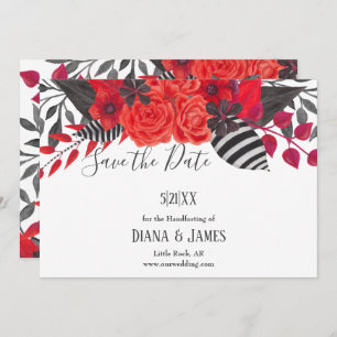 Red & Black   Gothic Glam Save the Date