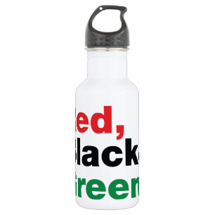 Red, Black & Green. 532 Ml Water Bottle