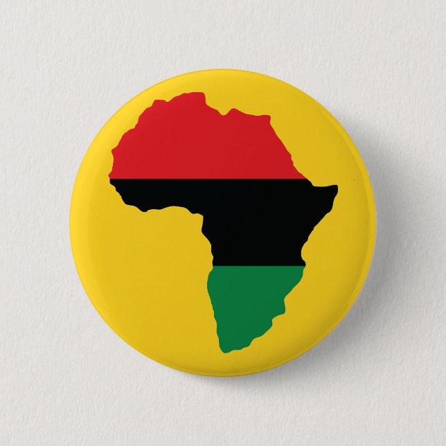 Red, Black & Green Africa Flag 6 Cm Round Badge (Front)