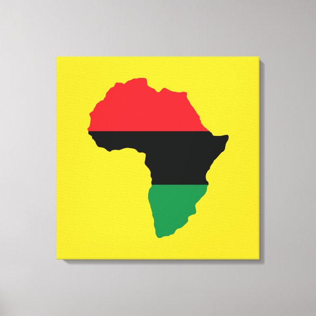 Red, Black & Green Africa Flag Canvas Print (Front)