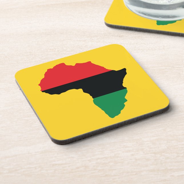 Red, Black & Green Africa Flag Coaster (Left Side)
