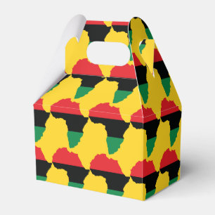 Red, Black & Green Africa Flag Favour Box