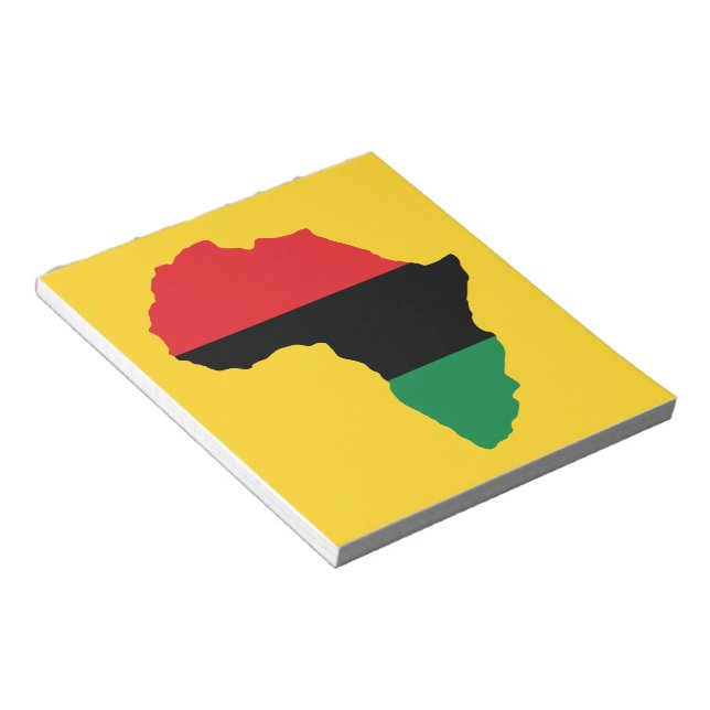 Red, Black & Green Africa Flag Notepad (Angled)