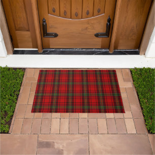 Red Black Green Cosy Plaids  Doormat