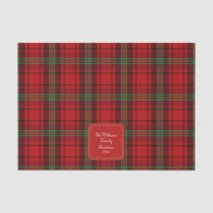 Red Black Green Cosy Plaids Tissue Paper