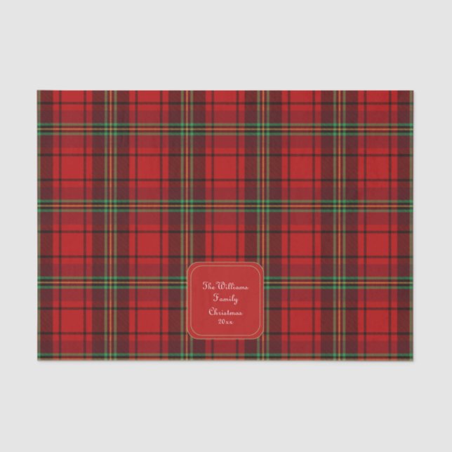 Red Black Green Cosy Plaids  Tissue Paper (Front)