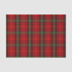 Red Black Green Cosy Plaids Tissue Paper