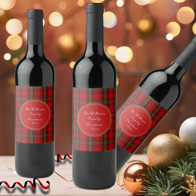 Red Black Green - Cosy Plaids  Wine Label (Creator Uploaded)