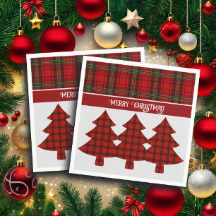 Red Black Green Cosy Tartan Napkin