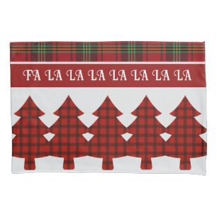 Red Black Green Cosy Tartan Pillowcase