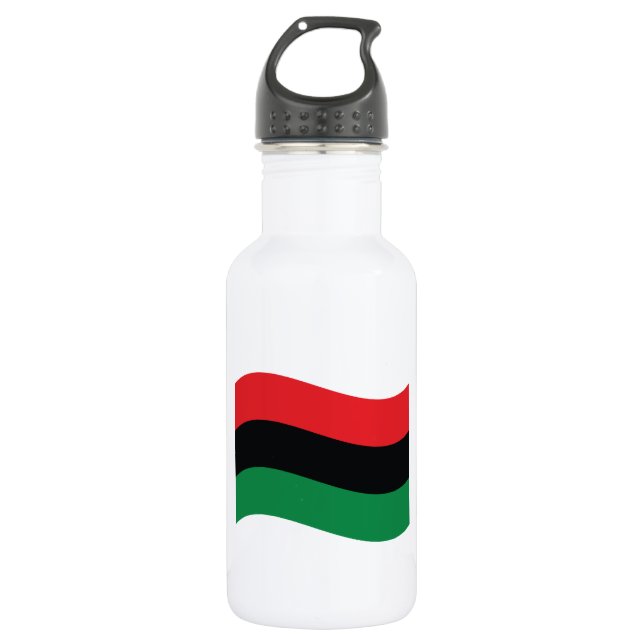 Red, Black & Green Flag 532 Ml Water Bottle (Front)
