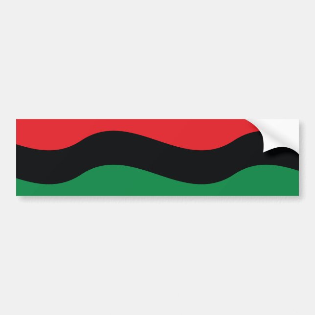 Red, Black & Green Flag Bumper Sticker (Front)