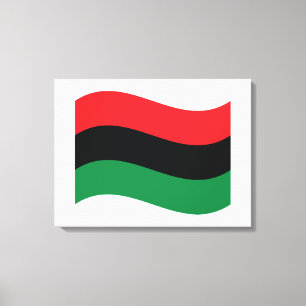 Red, Black & Green Flag Canvas Print