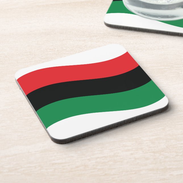Red, Black & Green Flag Coaster (Left Side)