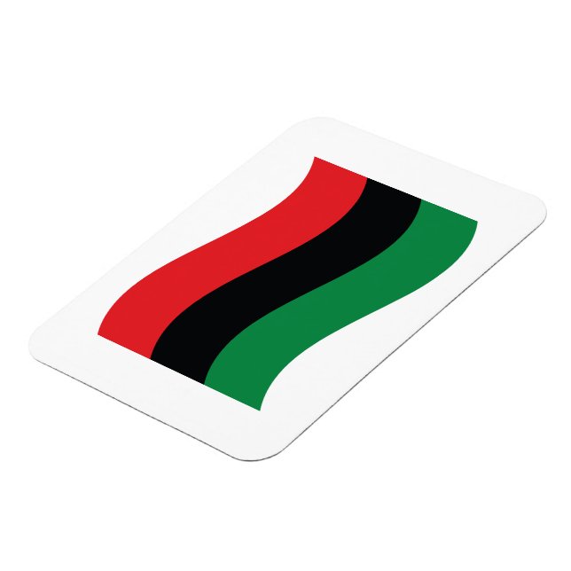 Red, Black & Green Flag Magnet (Left Side)