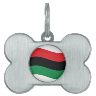 Red, Black & Green Flag Pet Tag