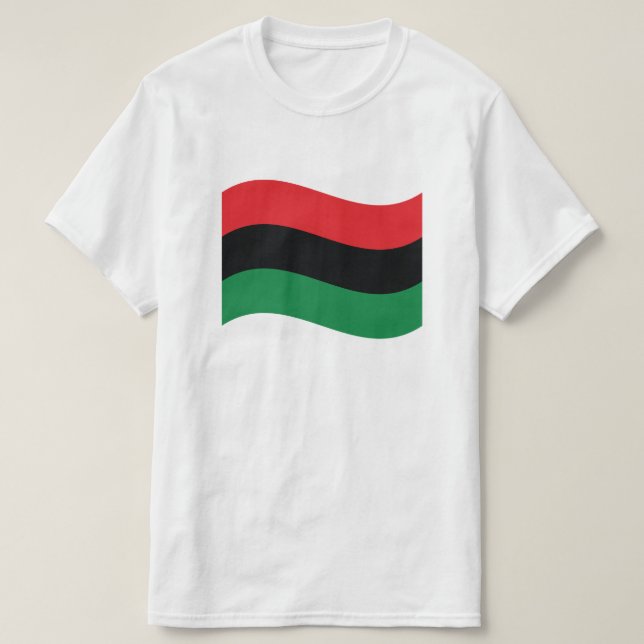 Red, Black & Green Flag T-Shirt (Design Front)