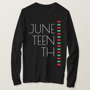 Red Black Green Juneteenth Celebration Long Sleeve T-Shirt