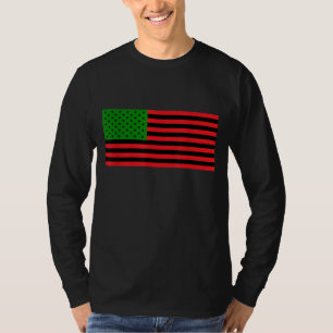 Red Black Green Pan African American Flag - Junete T-Shirt