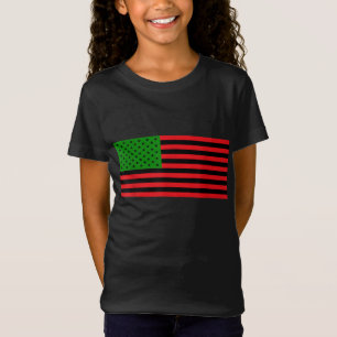 Red Black Green Pan African American Flag - Junete T-Shirt