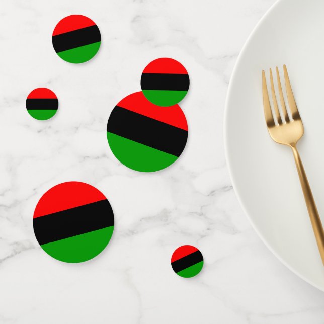 Red, Black, Green Pan African Flag Confetti (Group)