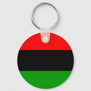 Red, Black, Green Pan African Flag Key Ring