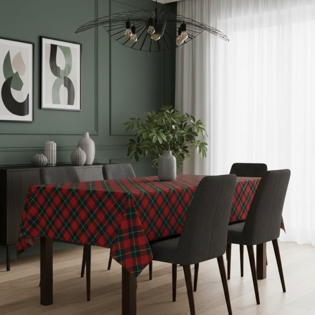 Red, Black & Green Pattern Dining Tablecloth (Red, Black & Green Pattern Dining Tablecloth)
