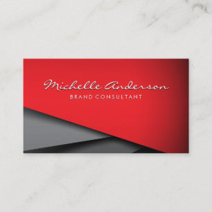 Red Black Grey Background Panels Business Card