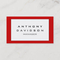 Red Black Grey Border Pattern Business Card
