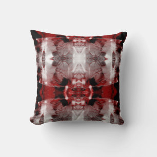 Red Black Grey White Native American Southwest Loo Cushion