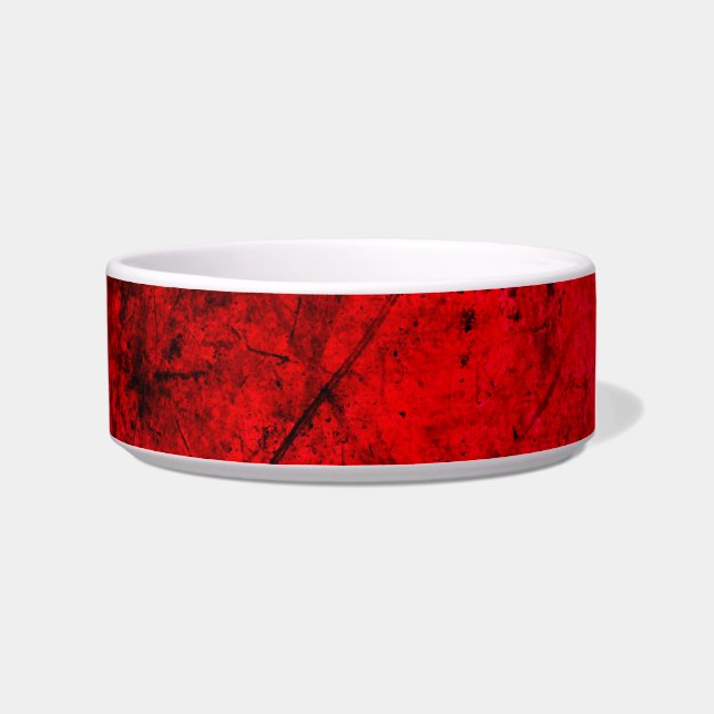 Red Black grunge abstract digital graphic art Bowl (Right)
