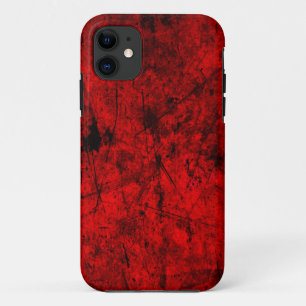 Red Black grunge abstract digital graphic art Case-Mate iPhone Case