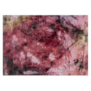 Red black grunge abstract paint brush modern art cutting board