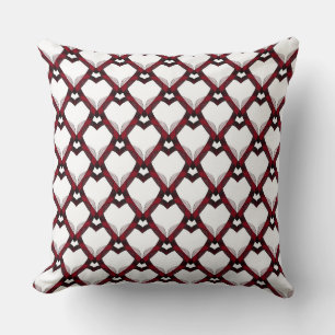 Red Black Hearts Cushion