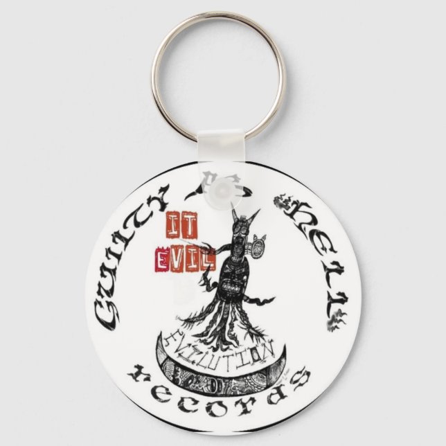 RED/BLACK "It Evil" Key Ring (Front)