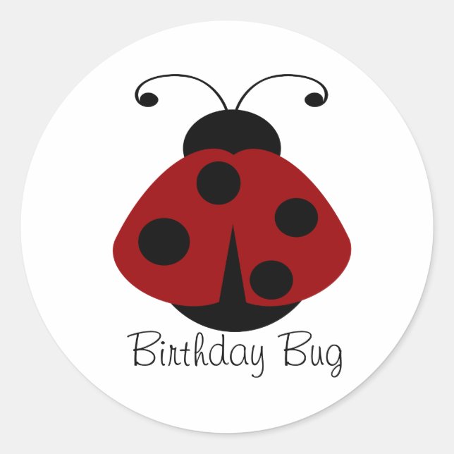 Red Black Ladybug Stickers (Front)