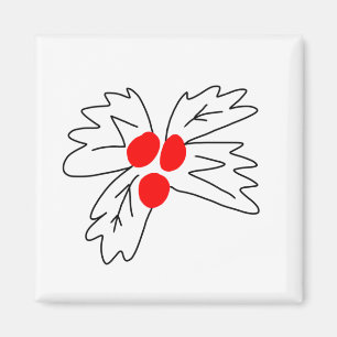 red black leaf christmas design gift coffee mug magnet