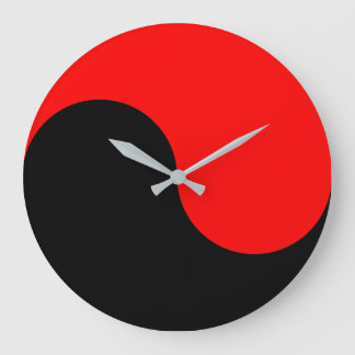 Red & Black Minimalism Large Clock