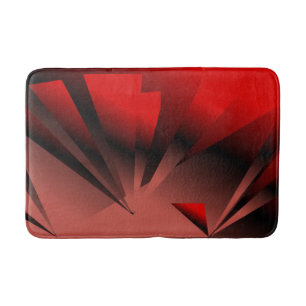Red & Black Modern Bath Mat