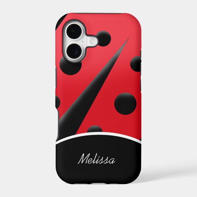 Red/Black Modern Ladybug iPhone 5 Case (Back)