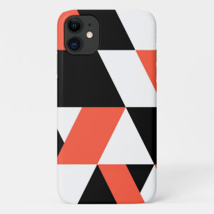 Red-black, modern, trendy, urban geometric design Case-Mate iPhone case