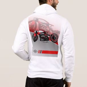 RED & BLACK MOTORCYCLE HOODIE