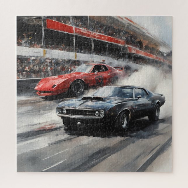 Red & Black Muscle cars  Jigsaw Puzzle (Vertical)