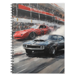 Red & Black Muscle cars  Notebook
