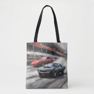 Red & Black Muscle cars  Tote Bag