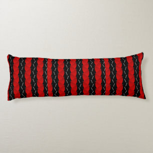 red black pattern fashion trend body cushion