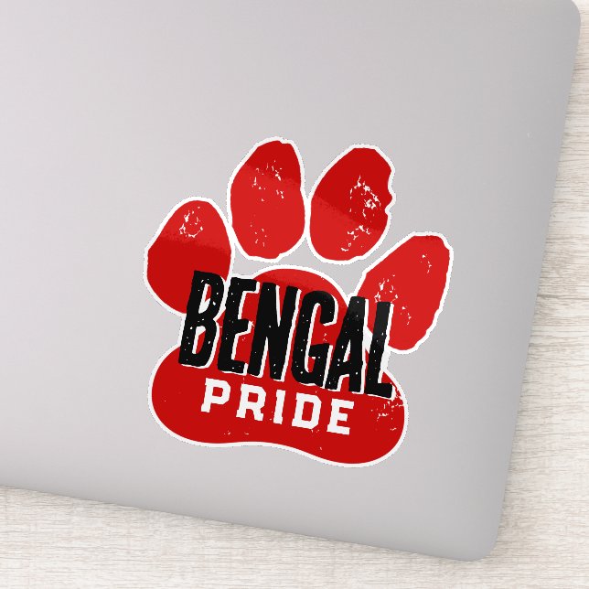 Red & Black Pawprint Pride (Detail)