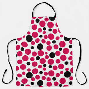 red black peas retro on white background apron