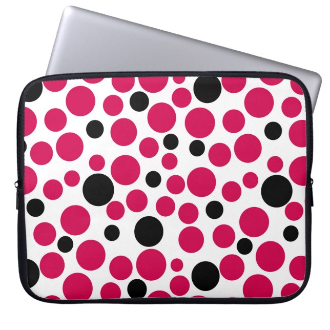 red black peas retro on white background laptop sleeve (Front)