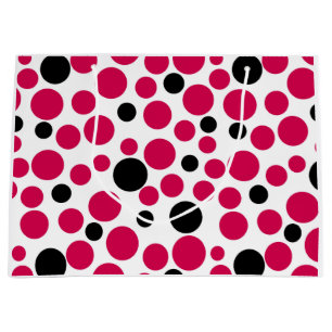 red black peas retro on white background large gift bag